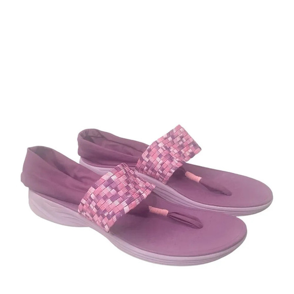 Vionic Women Size 10 Orthaheel Serene Tia Berry Active Sling Thong Sandals Woven - Picture 2 of 12